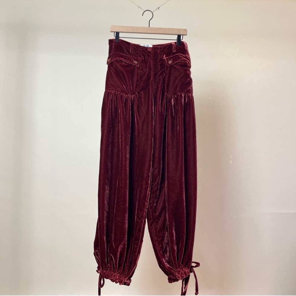 NWOT Free People Lotus Velvet Relaxed Straight Leg Pants - Picture 7 of 15
